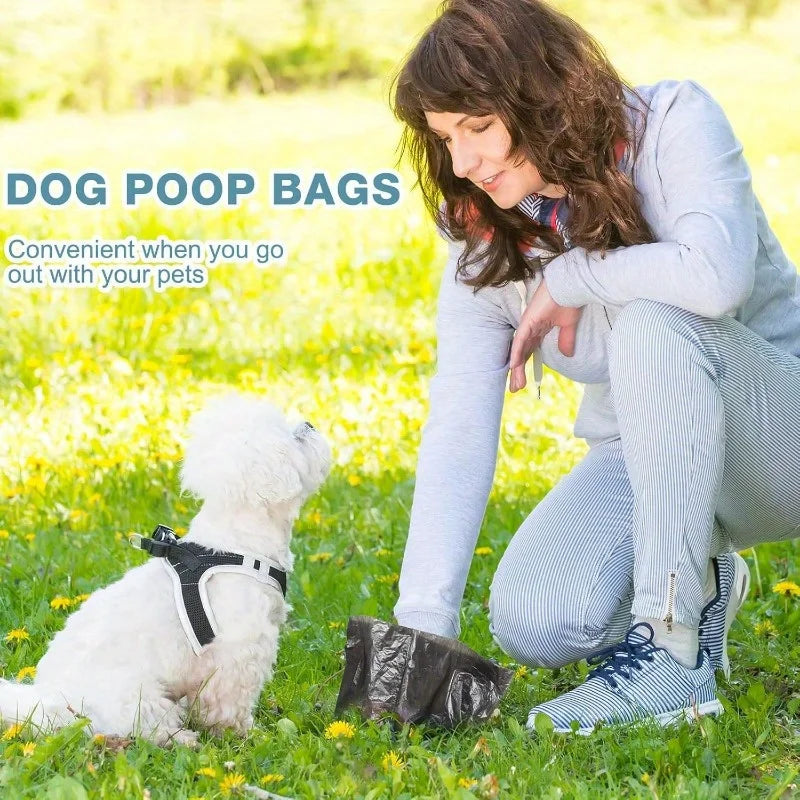 150 Count Dog Poop Bags + 1 bone Pet Waste Bags for Poop Dispenser Doggie Poop Bags for Home Outdoor Puppy Walking and Travel,
