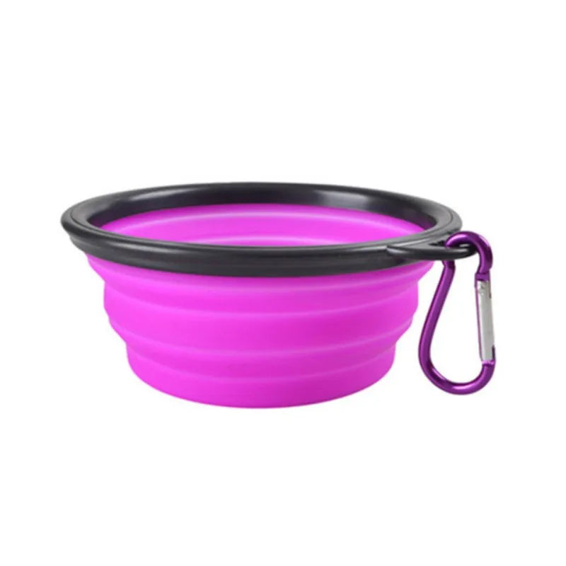 Collapsible travel pet bowl for dogs and cats