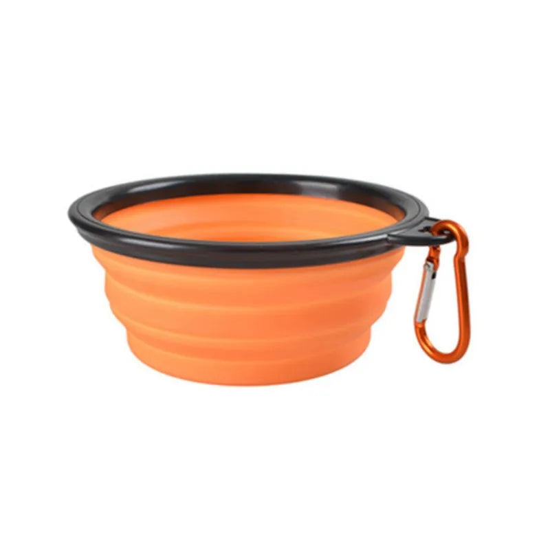 Collapsible travel pet bowl for dogs and cats