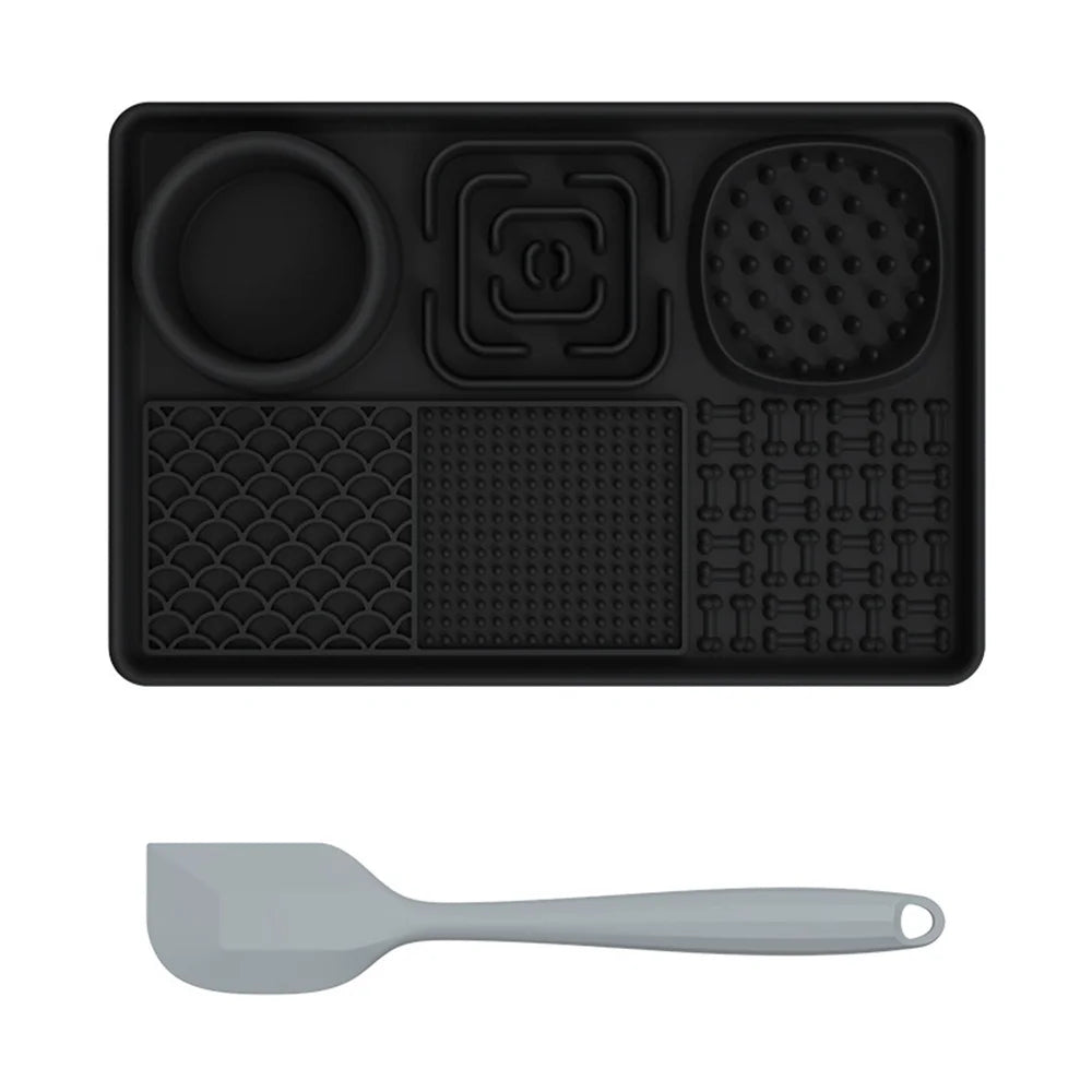 Lick Mat for Dogs Pet Silicone Lick Mat with Suction Cups Slow Feeder for Anxiety Relief Suitable for Butter Food Yogurt Peanut
