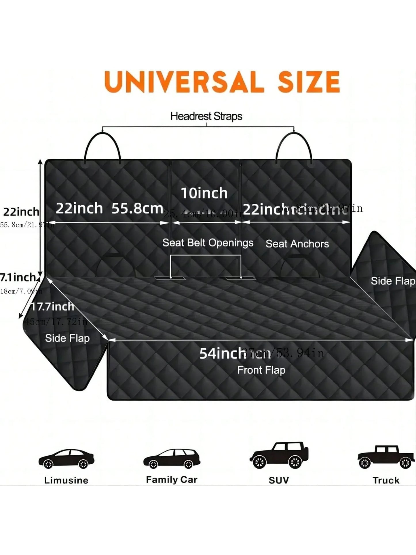 Waterproof dog car seat cover for travel