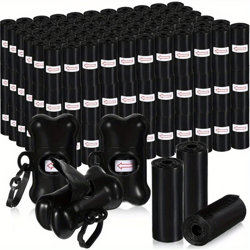 150 Count Dog Poop Bags + 1 bone Pet Waste Bags for Poop  Dispenser Doggie Poop Bags for Home Outdoor Puppy Walking and Travel,