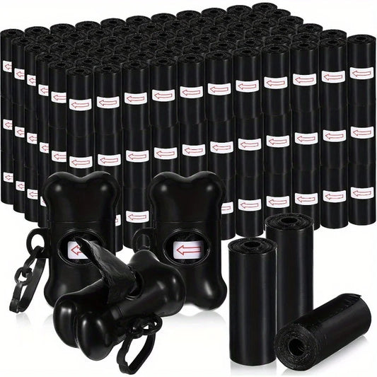 150 Count Dog Poop Bags + 1 bone Pet Waste Bags for Poop  Dispenser Doggie Poop Bags for Home Outdoor Puppy Walking and Travel,