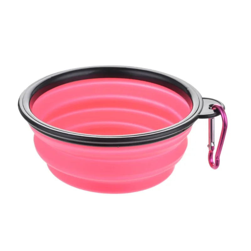 Collapsible travel pet bowl for dogs and cats