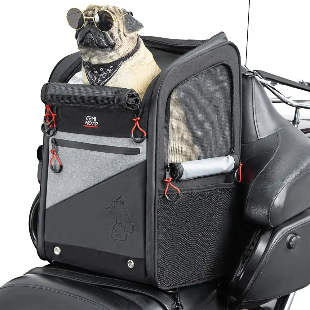 Motorcycle Pet Travel Bag Dog Cat Carrier Bag Portable 20lbs Folding Dog Carrier Backpack for Touring Street Glide Road King Bag